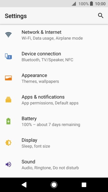 Press Device connection.