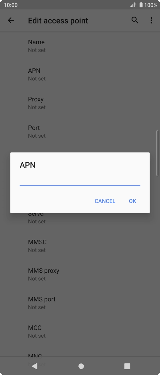 Key in mobile.o2.co.uk and press OK.