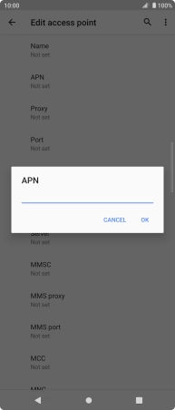 Key in wap.o2.co.uk and press OK.