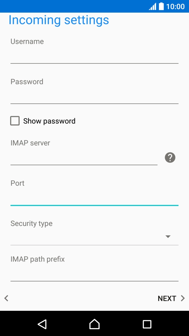 Press the drop down list below 'Security type'. Press the drop down list below 'Security type'.