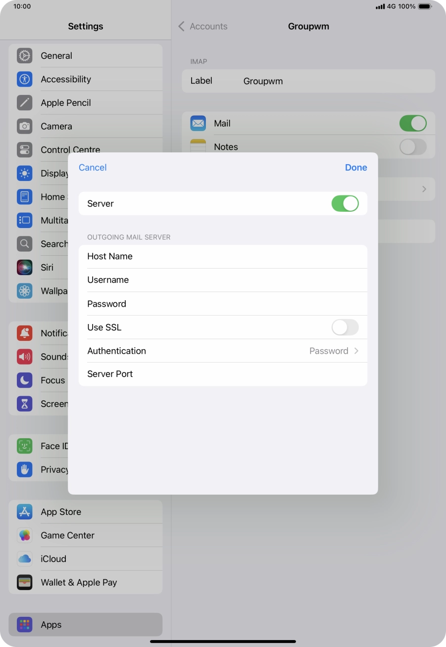 Press the indicator next to 'Use SSL' to turn on the function. Press the indicator next to 'Use SSL' to turn on the function.