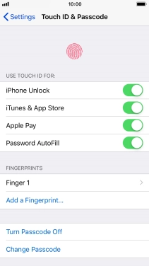 Press the indicator next to 'iPhone Unlock' to turn the function on or off.