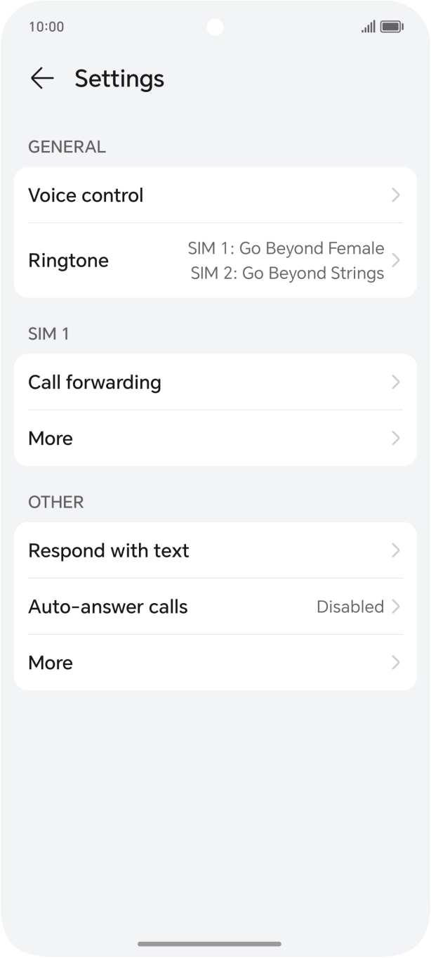 Press Call forwarding.