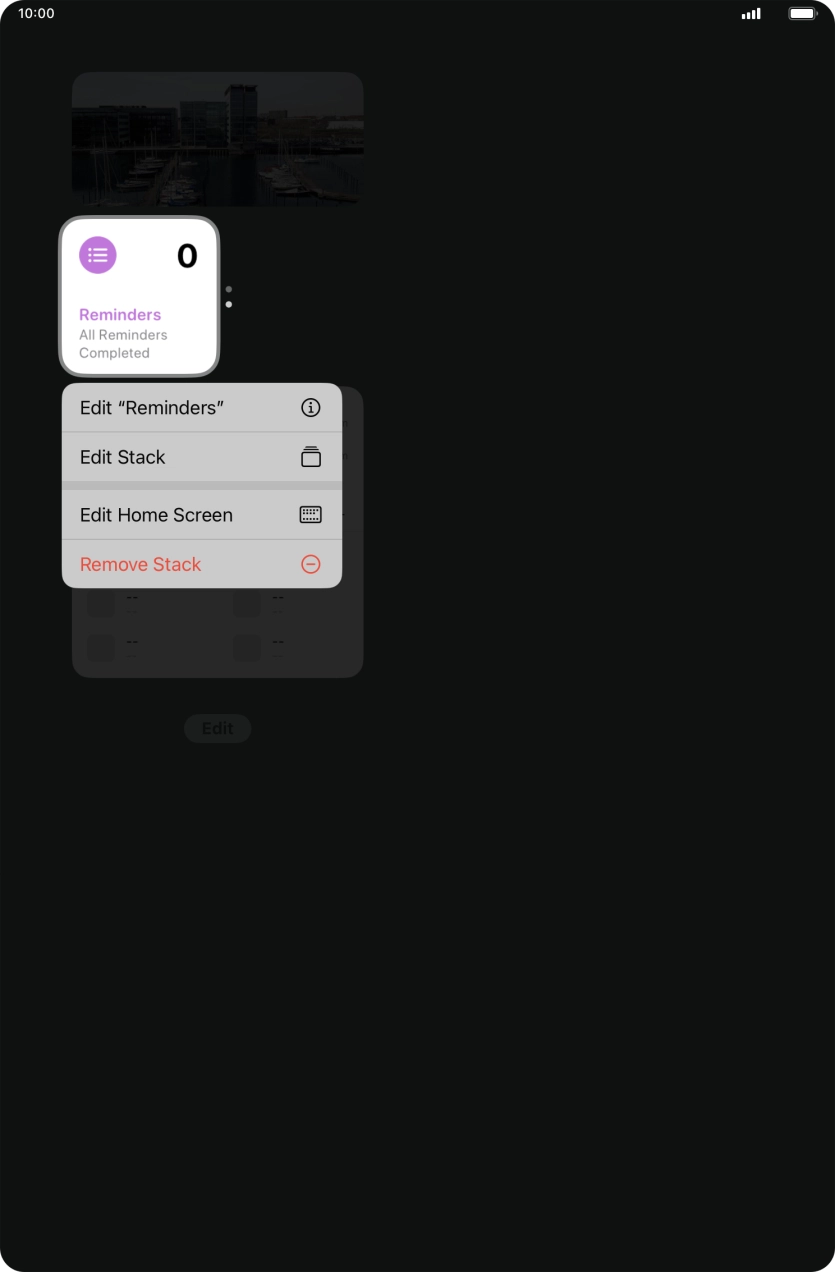 Press Edit Stack. Press Edit Stack.
