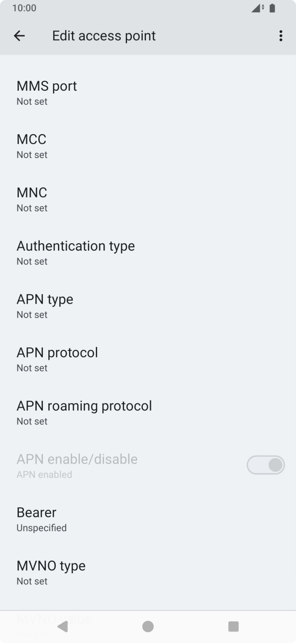 Press MMS port. Press MMS port.