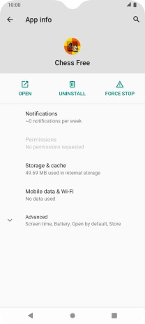 Press Storage & cache.