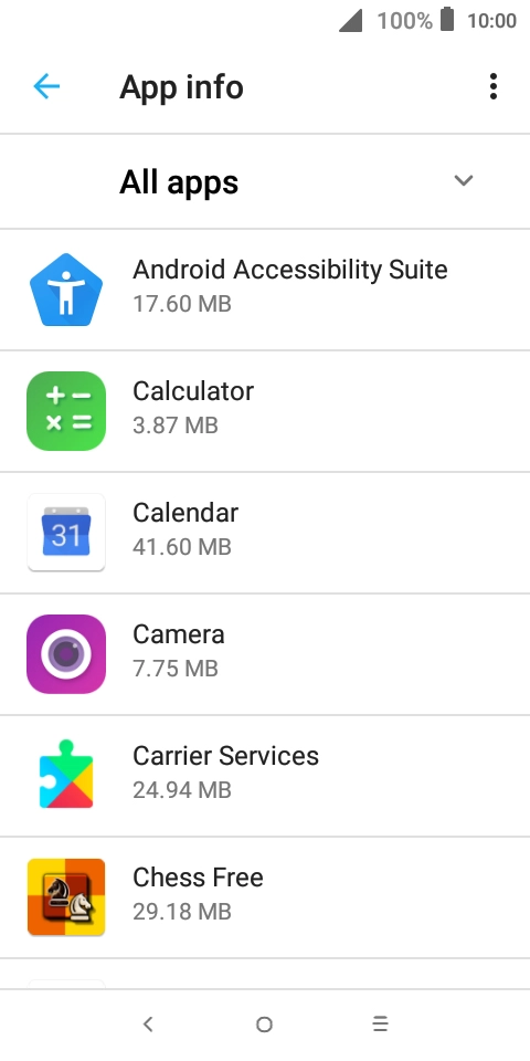 Press the required app.