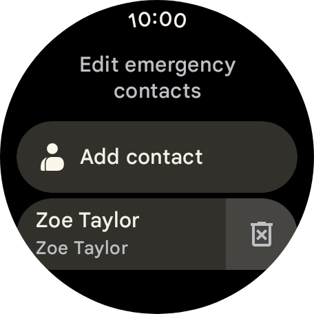 Follow the instructions on the screen to set up multiple emergency contacts or slide your finger right starting from the left side of the screen to return to the SOS menu. Follow the instructions on the screen to set up multiple emergency contacts or slide your finger right starting from the left side of the screen to return to the SOS menu.