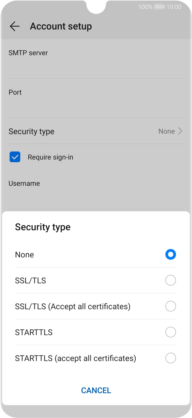 Press None to turn off the function.