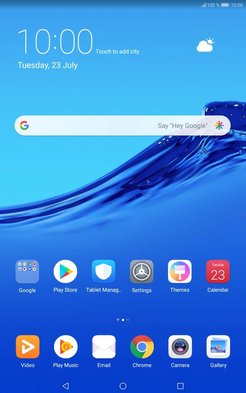 Press the Application key. Press the Application key.
