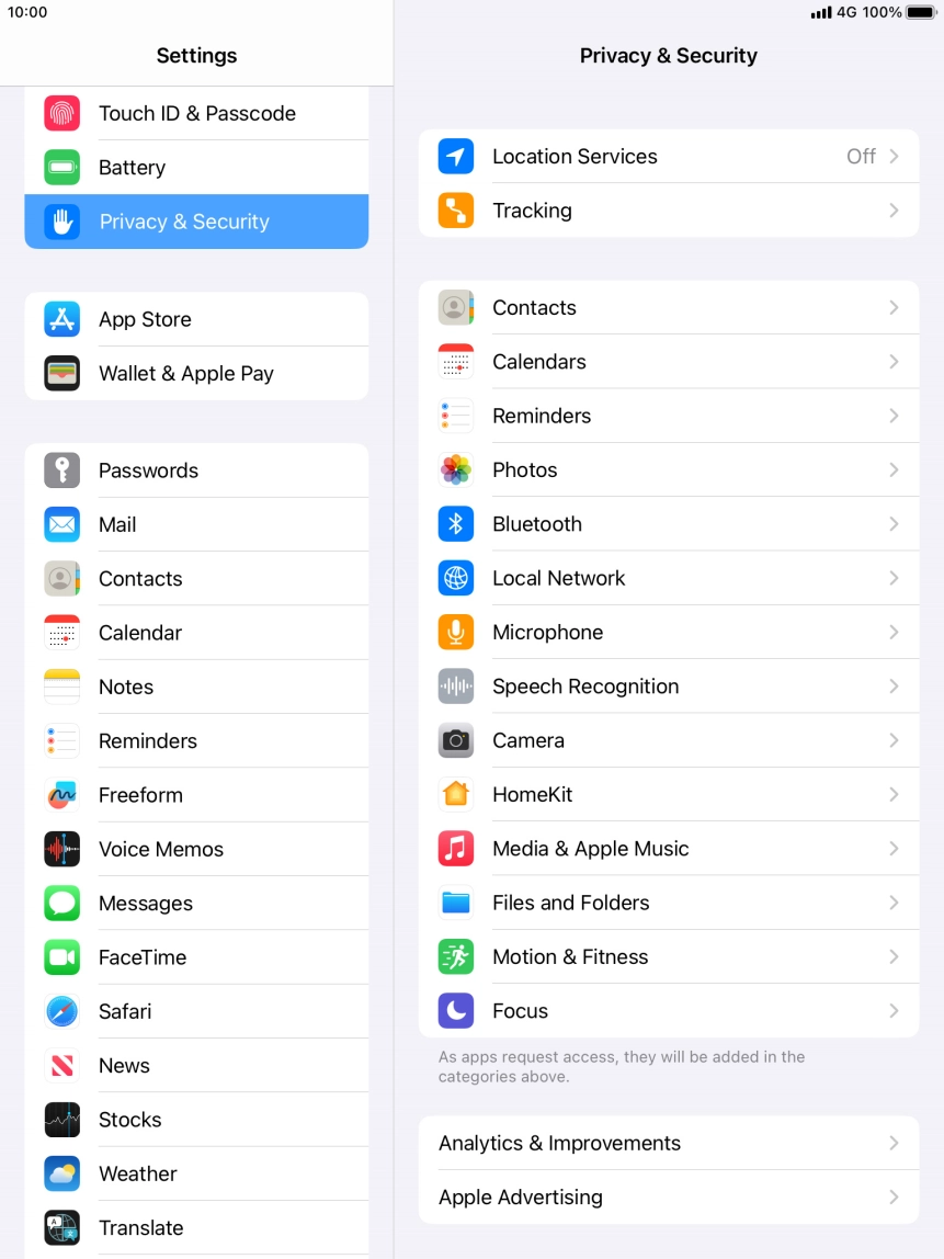 Press Location Services. Press Location Services.