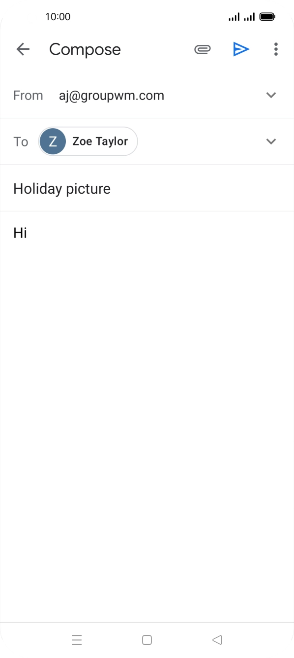 Press the attachment icon. Press the attachment icon.