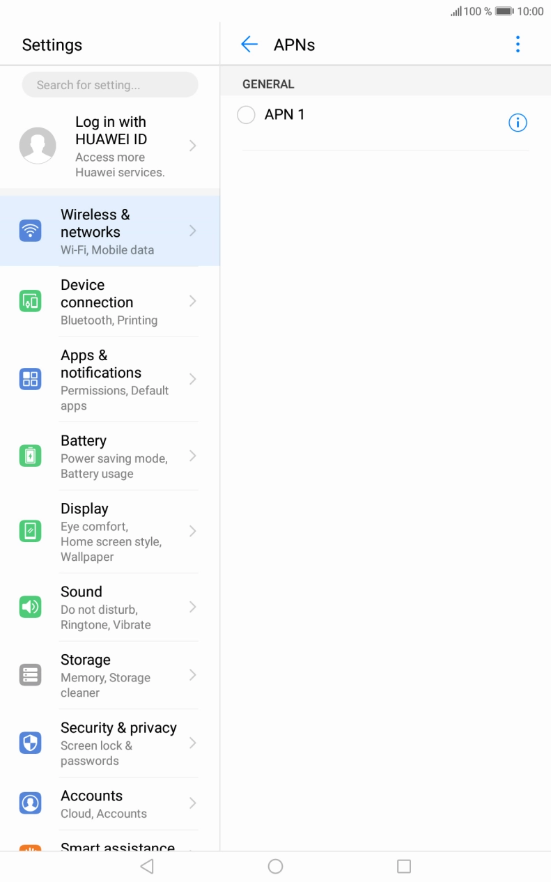 Press the menu icon.
