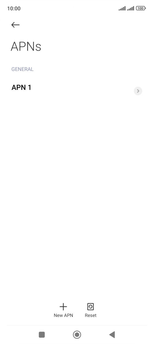 Press New APN. Press New APN.