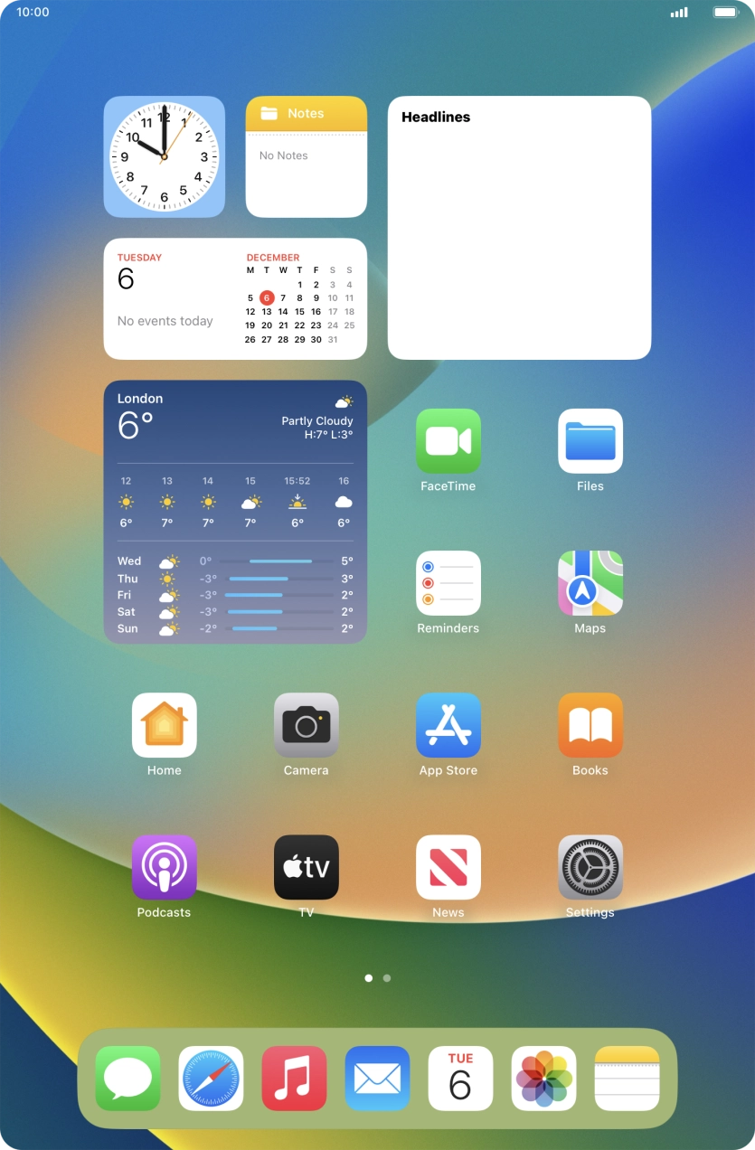 Slide your finger right on the screen. Slide your finger right on the screen.