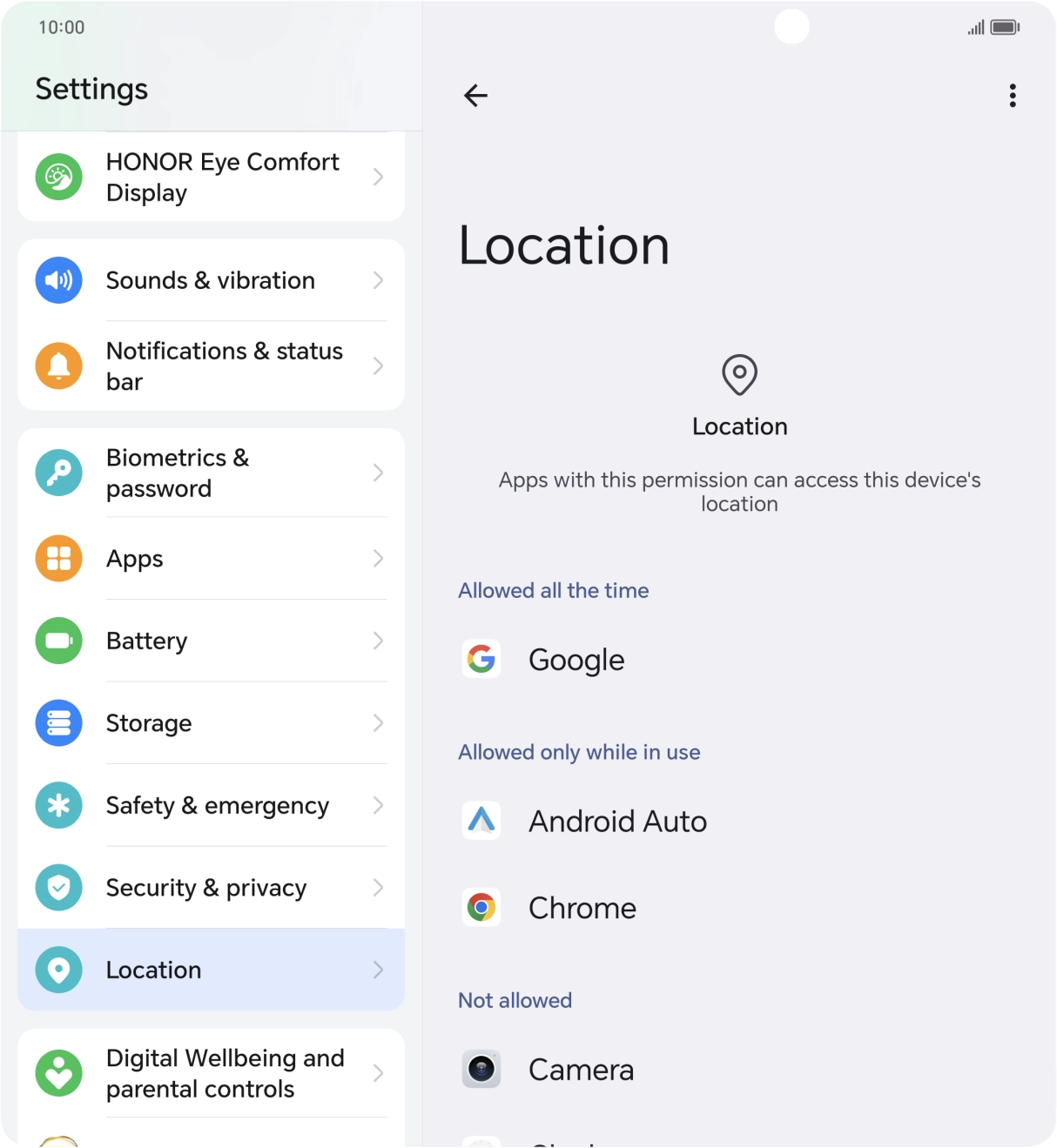 Press the required app.