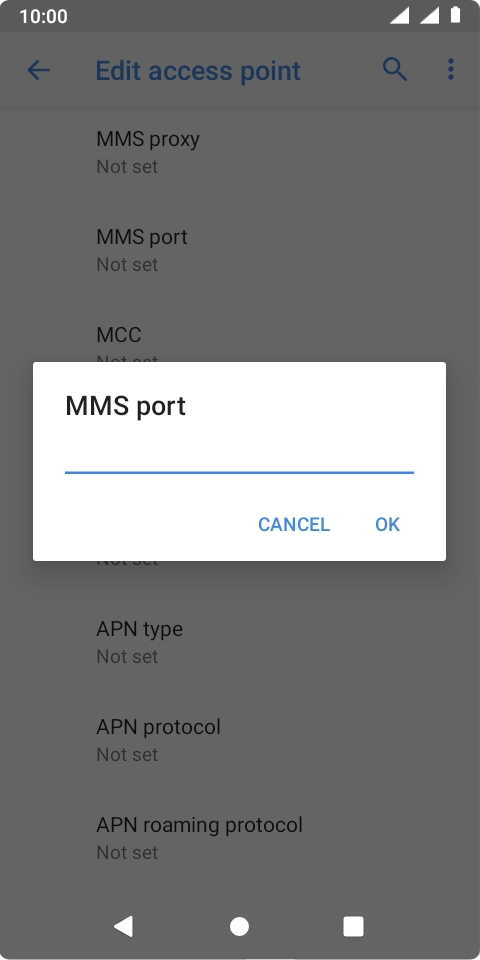 Key in 8080 and press OK. Key in 8080 and press OK.