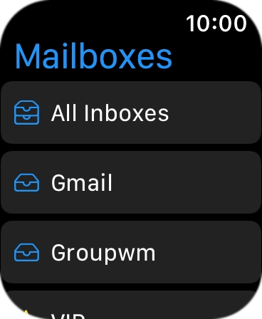 Press the required email account.