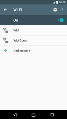Press the required WiFi network.