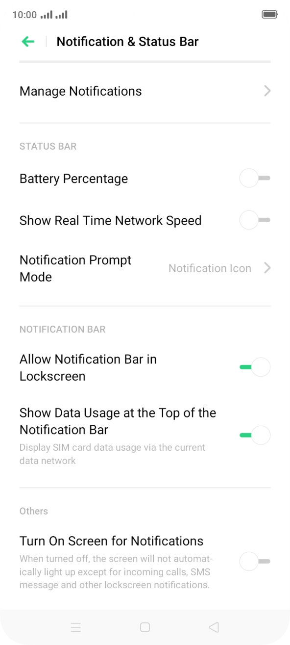 Press Manage Notifications.