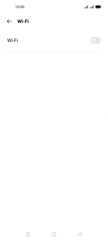 Press the indicator next to 'Wi-Fi' to turn on the function.