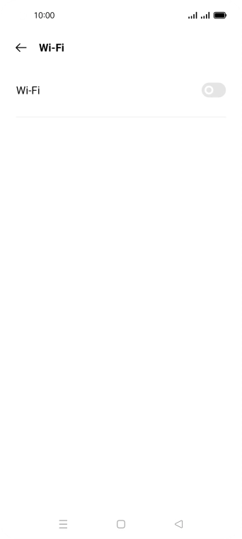 Press the indicator next to 'Wi-Fi' to turn on the function.