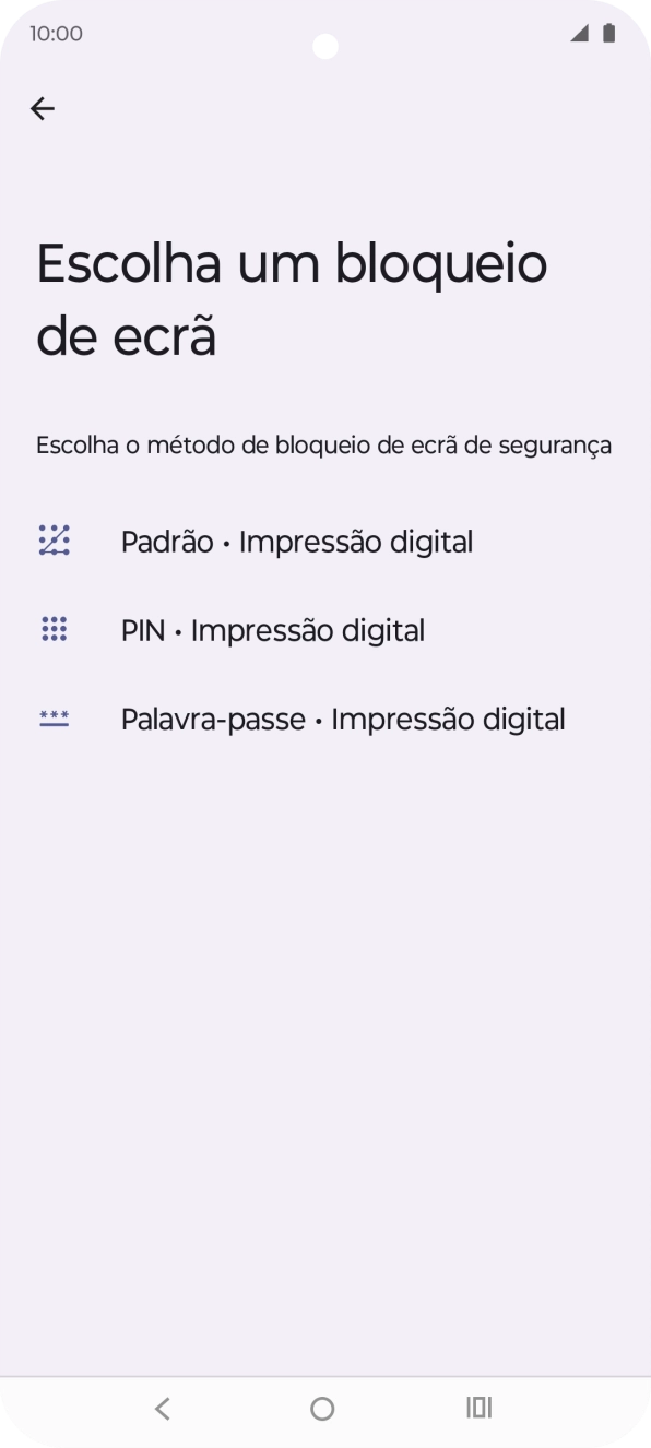 Prima o código de bloqueio do telefone pretendido e siga as indicações no ecrã para estabelecer um código de bloqueio adicional.