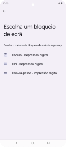 Prima o código de bloqueio do telefone pretendido e siga as indicações no ecrã para estabelecer um código de bloqueio adicional.