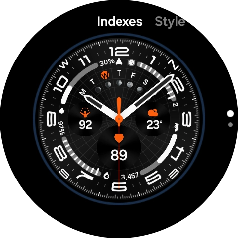 Slide your finger on the screen to change between the different designs. Slide your finger on the screen to change between the different designs.