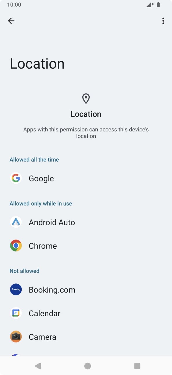 Press the required app. Press the required app.