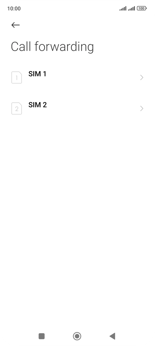 Press the required SIM.