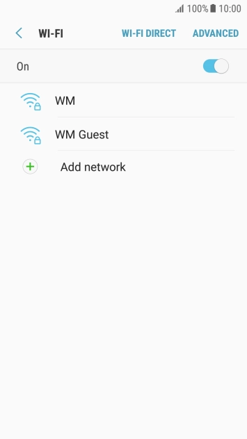 Press the required WiFi network.