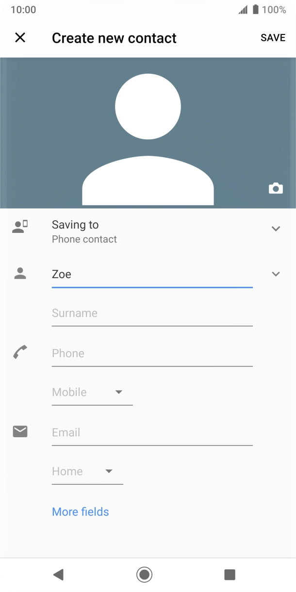 Press Surname and key in the last name.