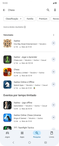 Prima a app pretendida.