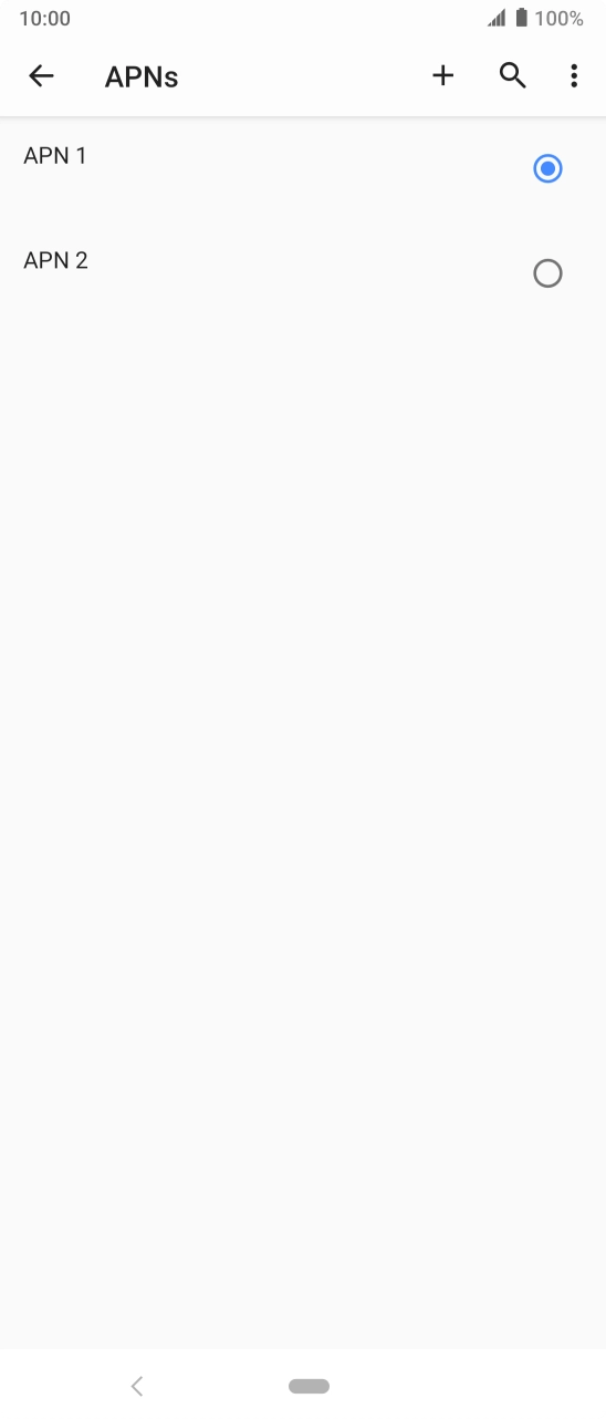 Press the field next to the data connection to activate it.