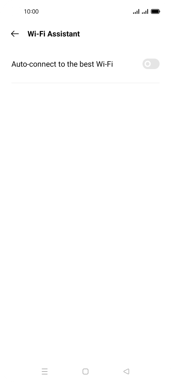 Press the indicator next to 'Auto-connect to the best Wi-Fi' to turn on the function. Press the indicator next to 'Auto-connect to the best Wi-Fi' to turn on the function.