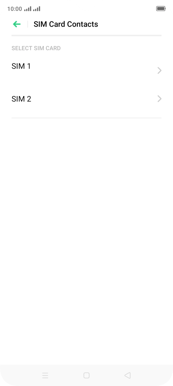 Press the required SIM.