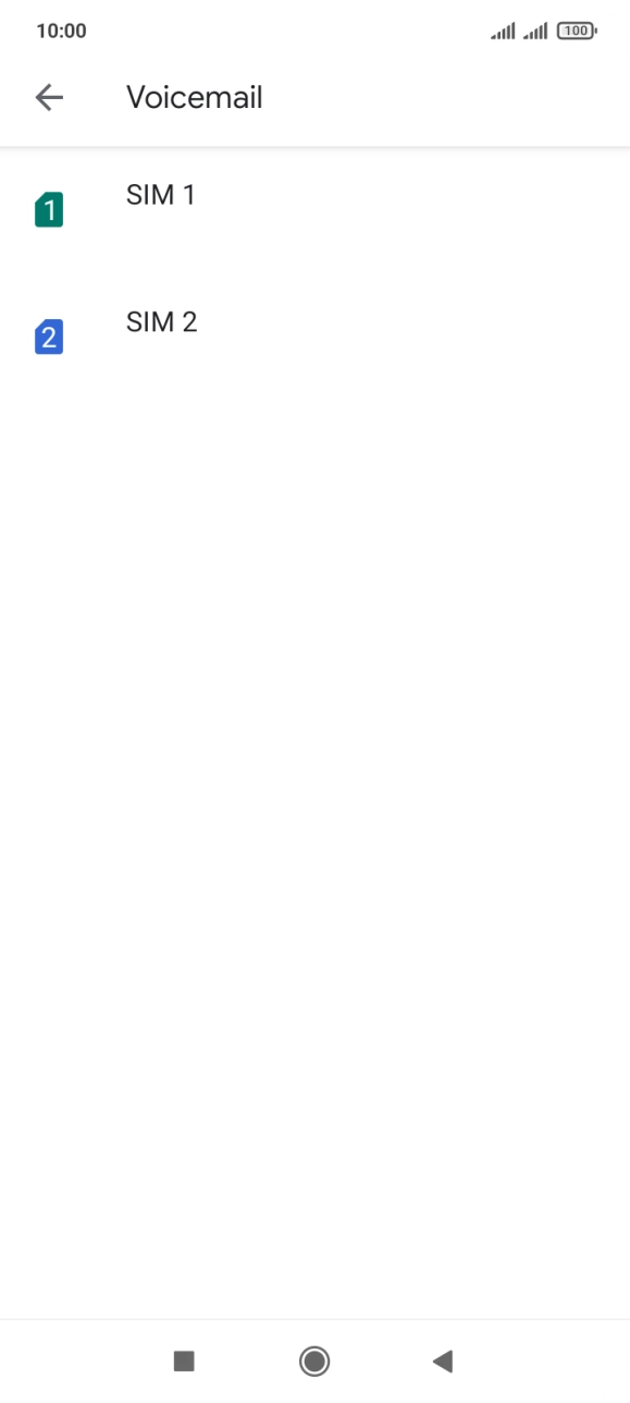 Press the required SIM.