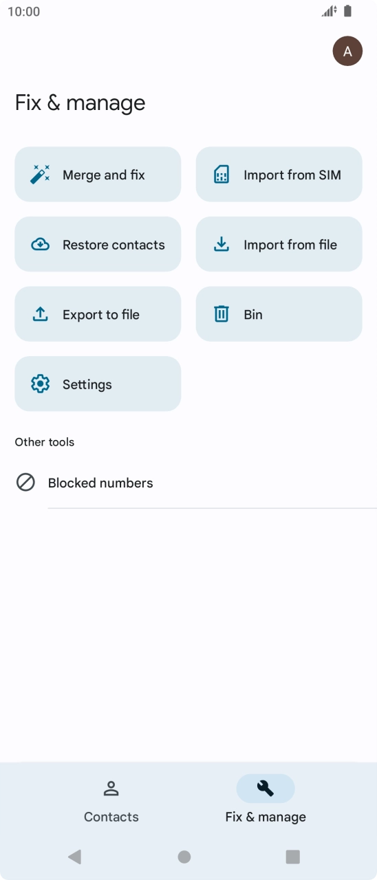 Press Import from SIM.