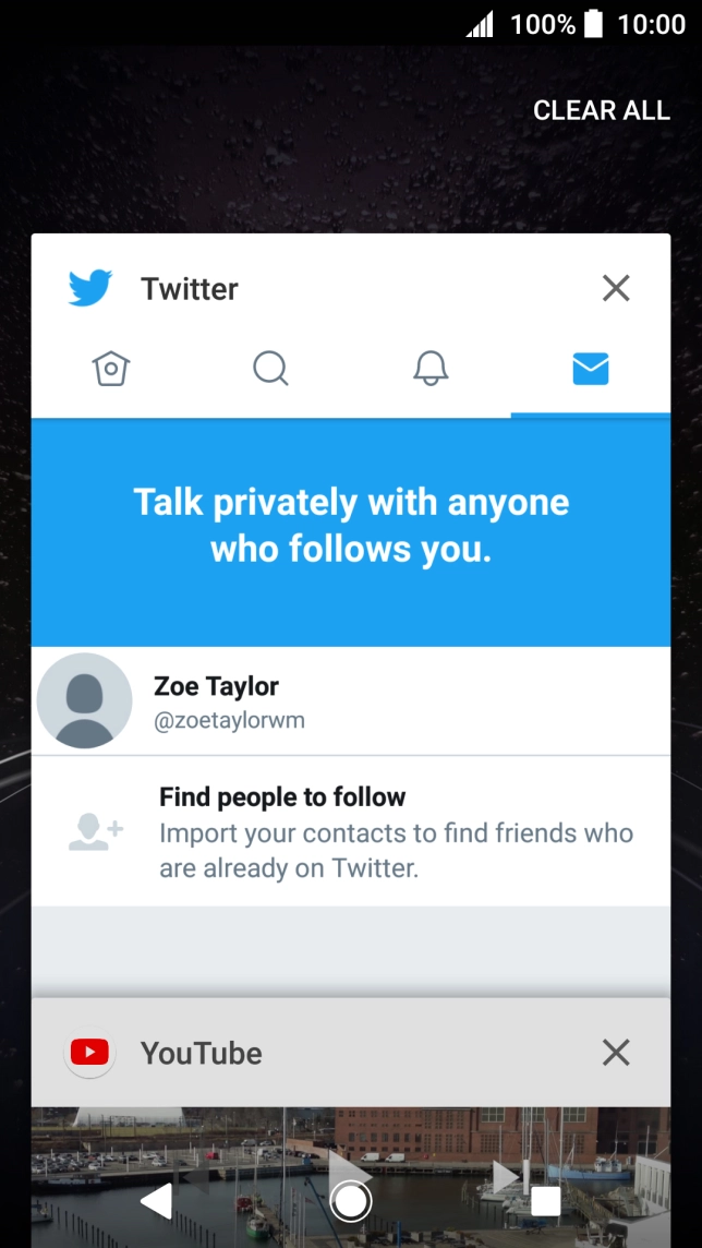 To end one running application, slide your finger right on the required application. To end one running application, slide your finger right on the required application.