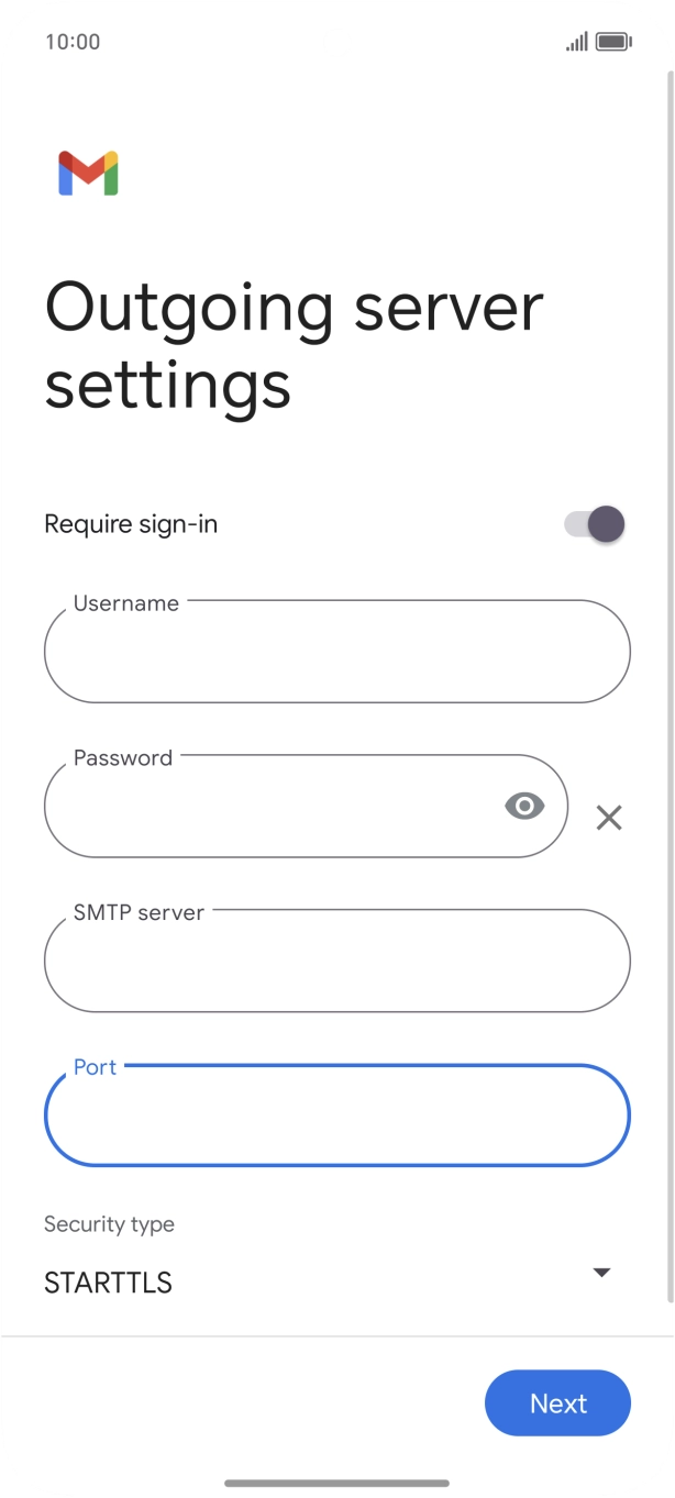 Press the drop down list below 'Security type'. Press the drop down list below 'Security type'.