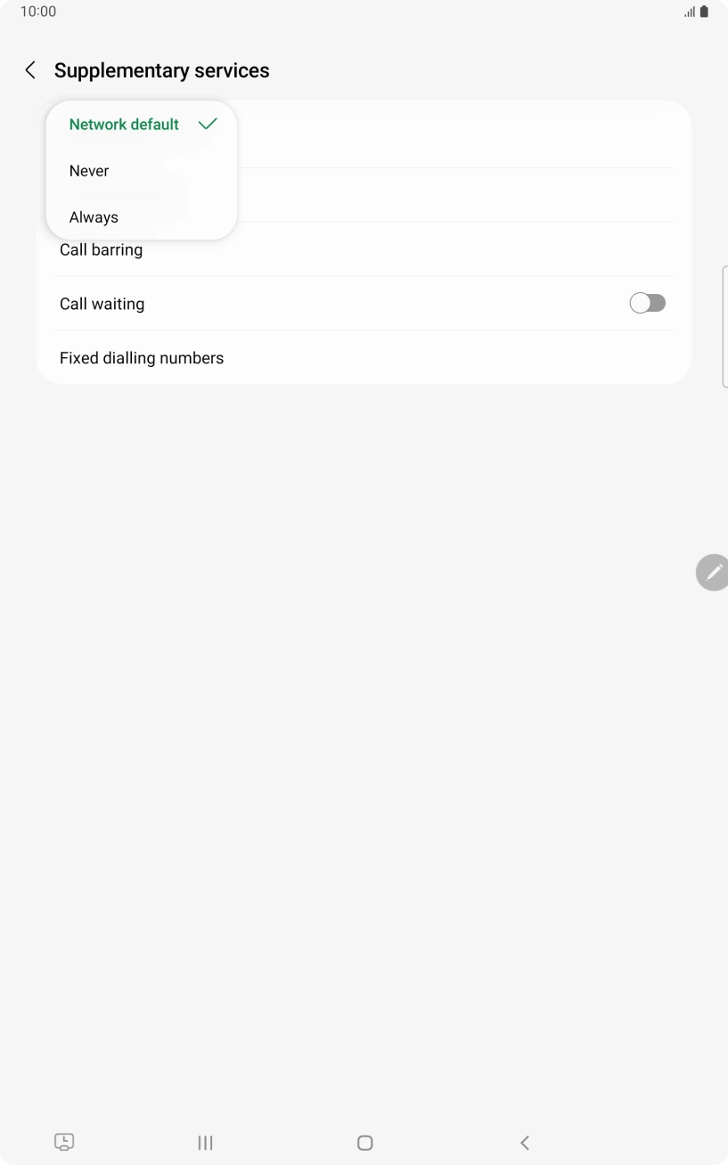 Press Always to turn on caller identification.