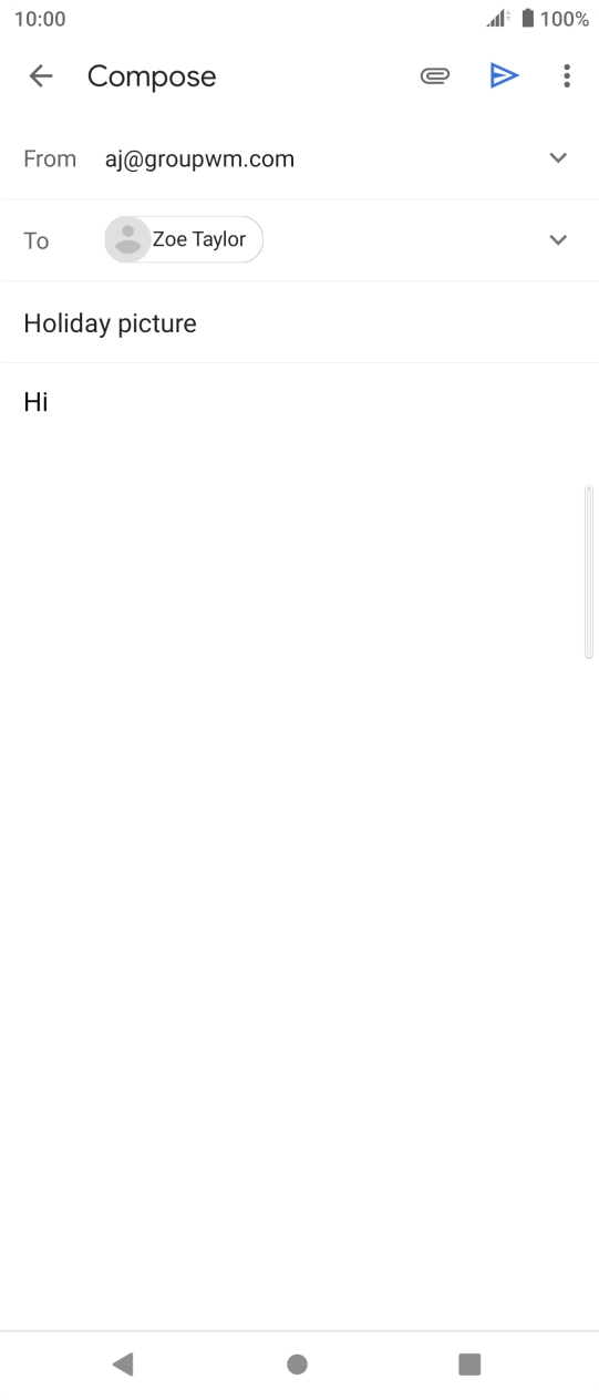 Press the attachment icon.