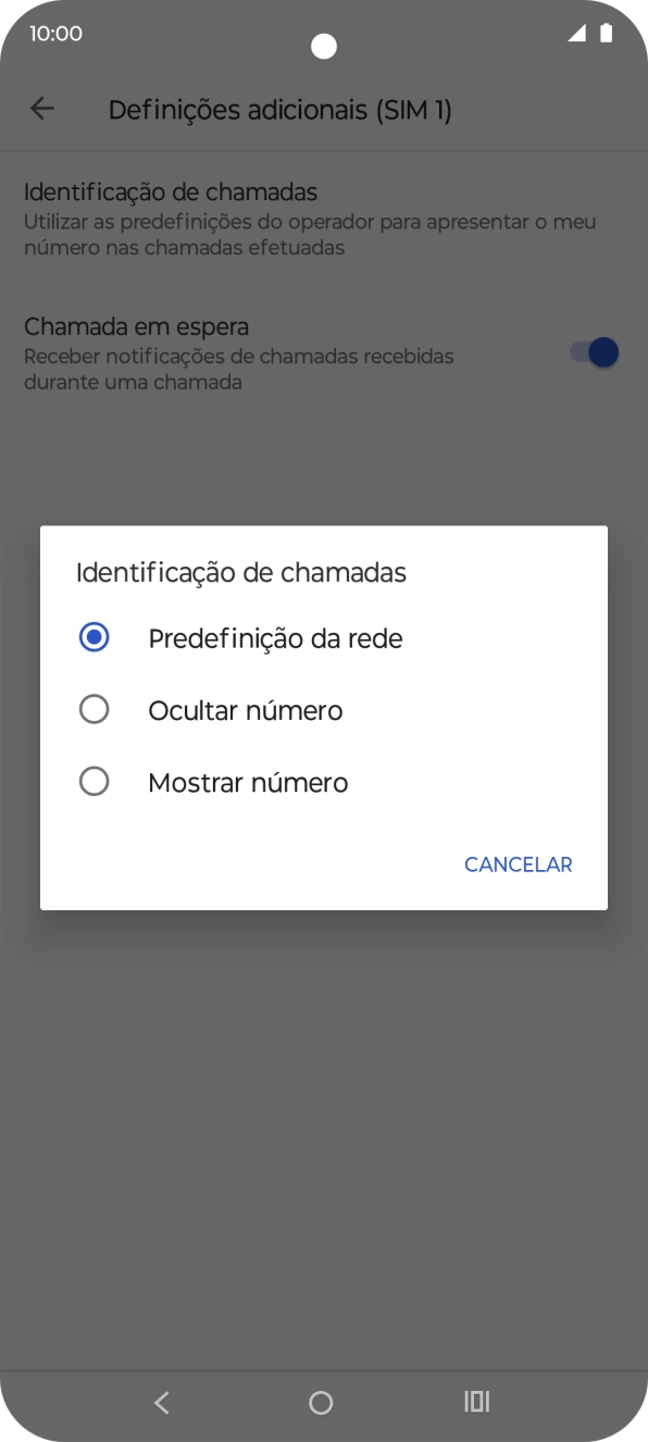 Prima Mostrar número para ativar a visualização do seu número.