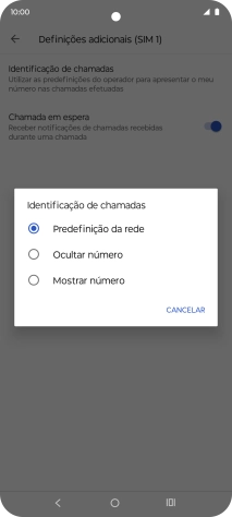 Prima Mostrar número para ativar a visualização do seu número.
