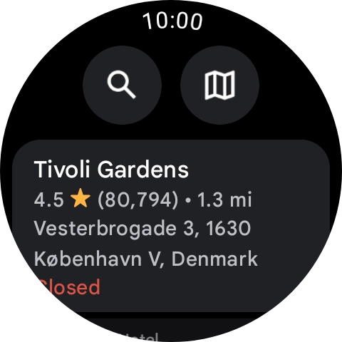 Press the required destination.