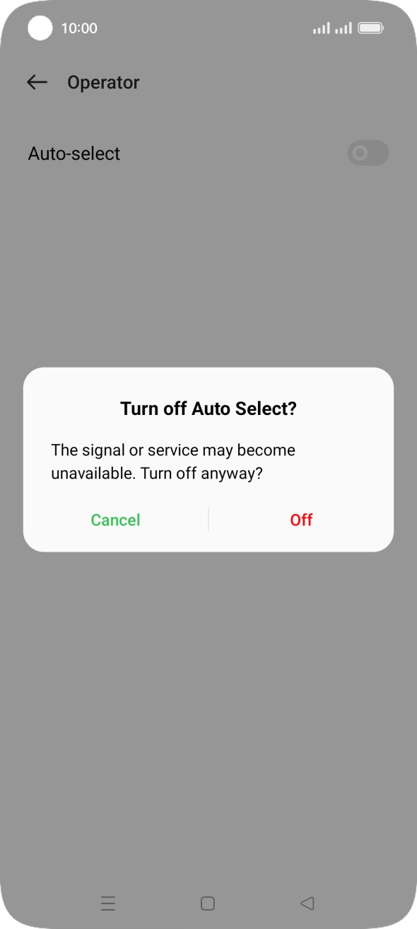 Press Off to turn off the function and wait while your phone searches for networks. Press Off to turn off the function and wait while your phone searches for networks.