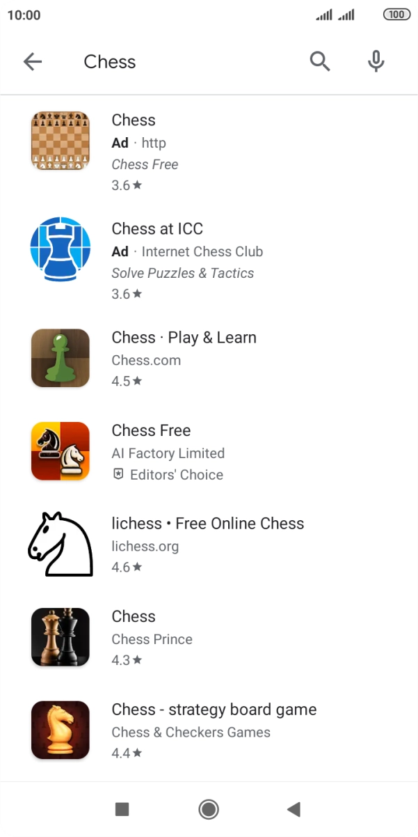 Press the required app.