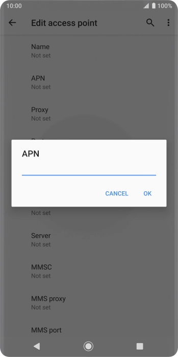 Key in wap.o2.co.uk and press OK.