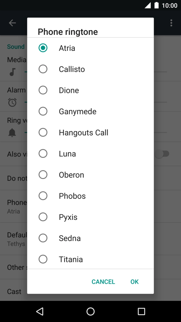 Press the required ring tones to hear them.